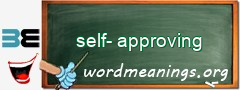 WordMeaning blackboard for self-approving